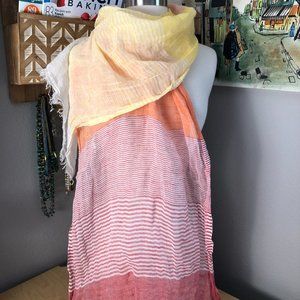 Asian Eye Linen Blend Whimsical Scarf